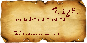 Trestyén Árpád névjegykártya