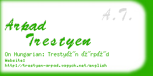 arpad trestyen business card